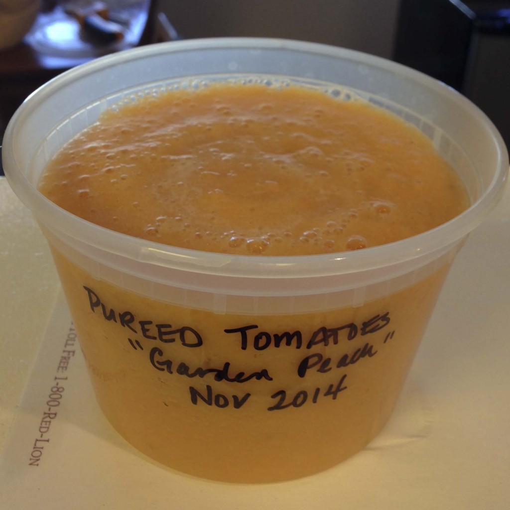 Garden Peach Tomatoes - Pureed