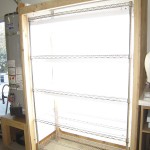 Seed starting chamber built with plywood, styrofoam insulation and fluorescent lights